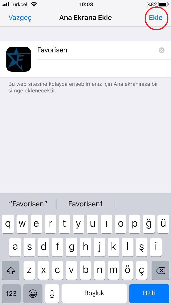 Favorisen iOS